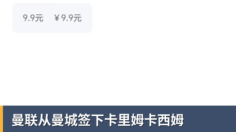 曼联从曼城签下卡里姆卡西姆